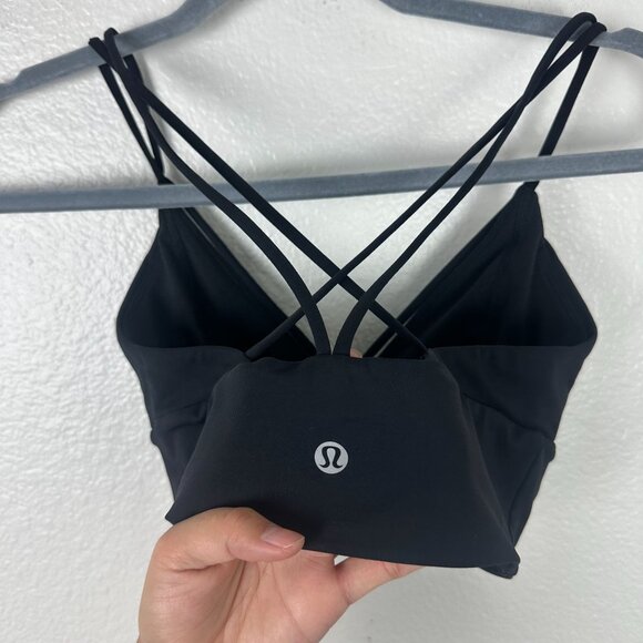 Lululemon Pushing Limits Bra 4 Black Luxtreme Athletic Activewear Stretch - Picture 6 of 9
